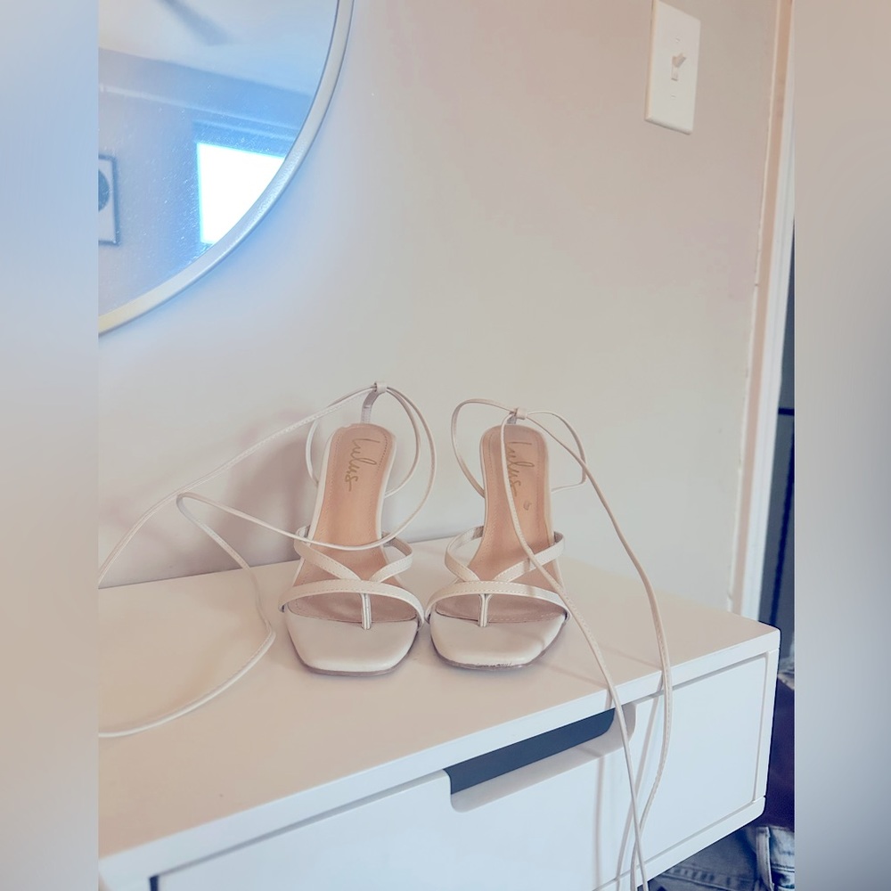 Lulus lace up heels